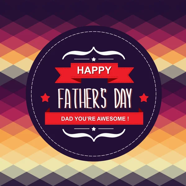 Poster happy father 's day.typography.vect oder Illustration. — Stockvektor