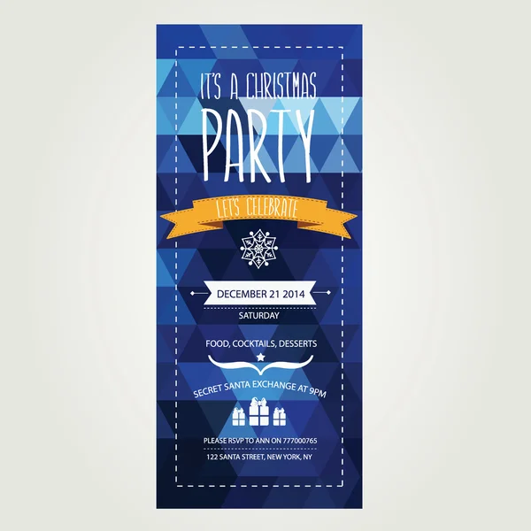 Invitación Feliz Navidad . — Vector de stock