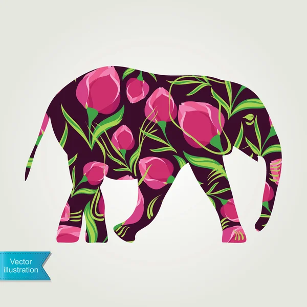 Tekenfilm olifant. — Stockvector