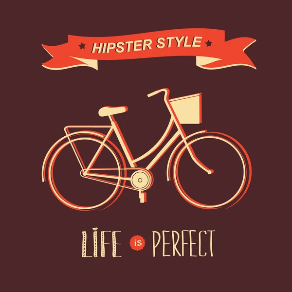 Lato plakat z bicycle.typography.vector ilustracja. — Wektor stockowy