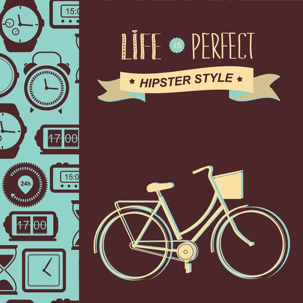 夏天海报与 bicycle.typography.vector 图. — 图库矢量图片
