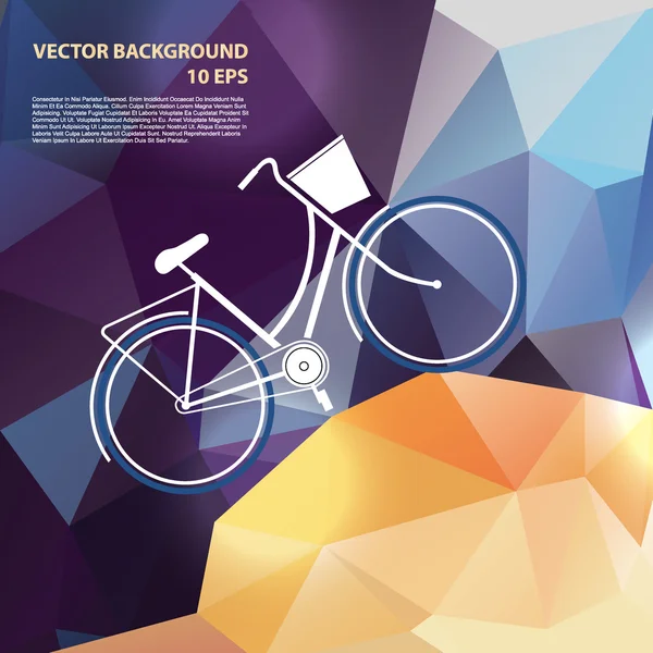 Summer poster with bicycle.Vector illustration. — Stock Vector