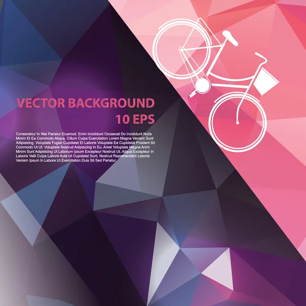 Summer poster with bicycle.Vector illustration. — Stock Vector