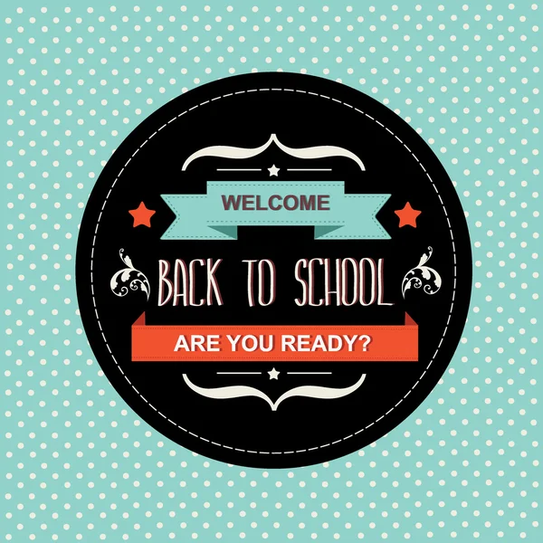 Poster Back to school. — Stock Vector