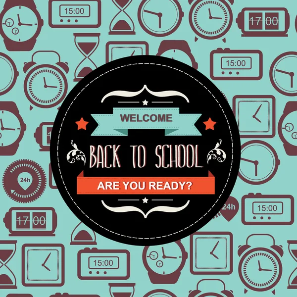 Poster Back to school. — Stock Vector