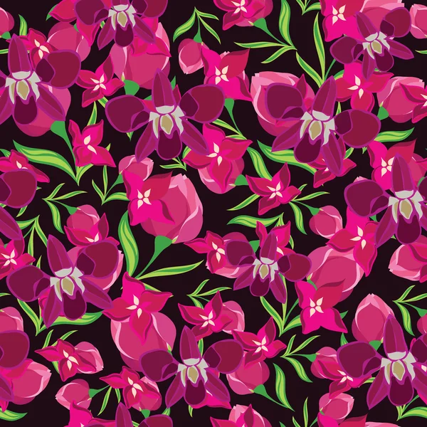 Bloemen naadloos patroon met mooie bloemen — Stockvector