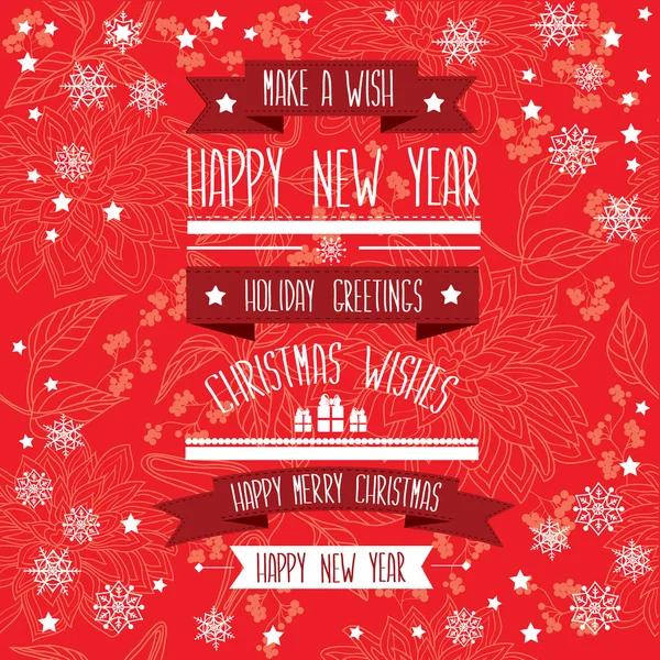 Poster Merry Christmas.Typography.Vector illustration. — Stock Vector