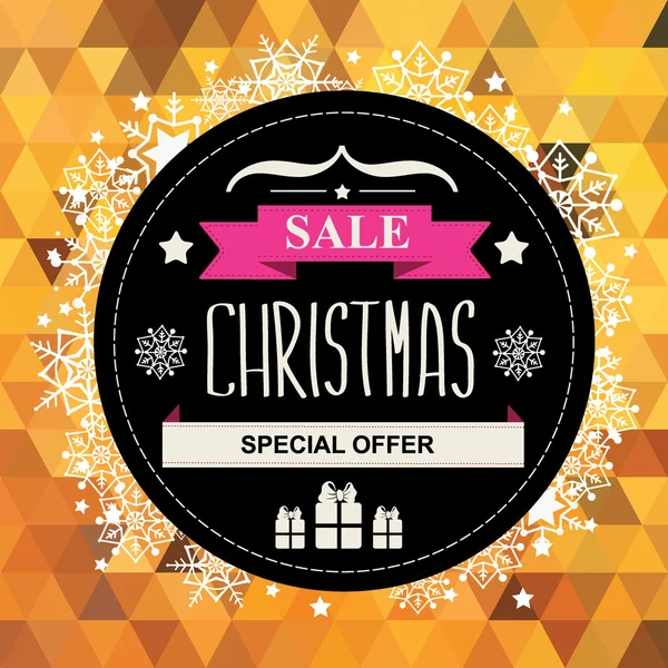 クリスマス ポスター sale.typography.vector イラスト. — ストックベクタ