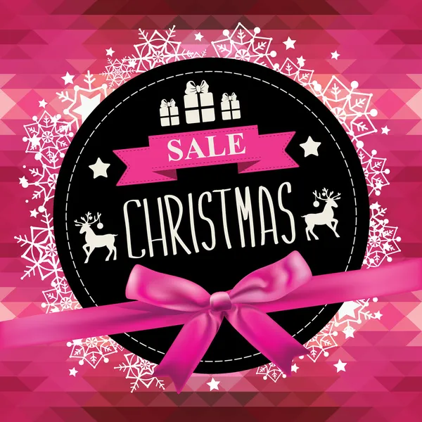 Kerstmis poster sale.typography.vector illustratie. — Stockvector