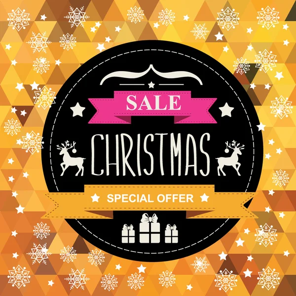 Christmas poster Sale.Typography.Vector illustration. — Stock Vector