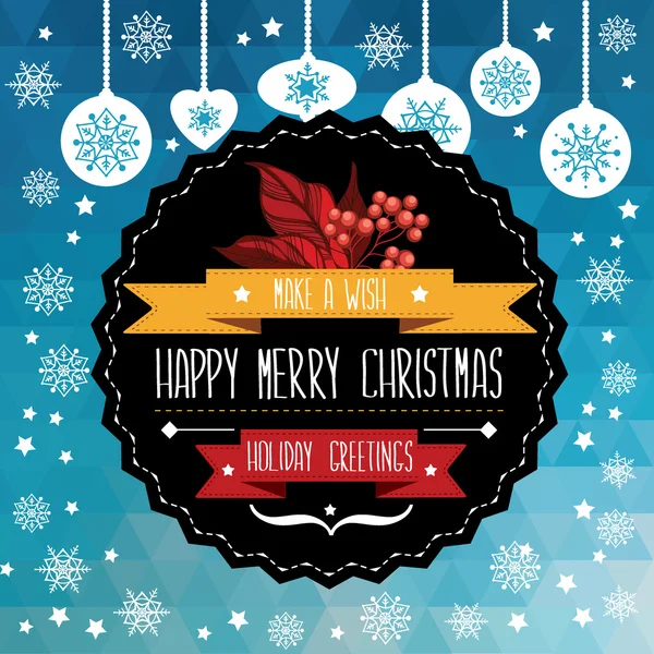 Poster Merry Christmas. — Stock Vector