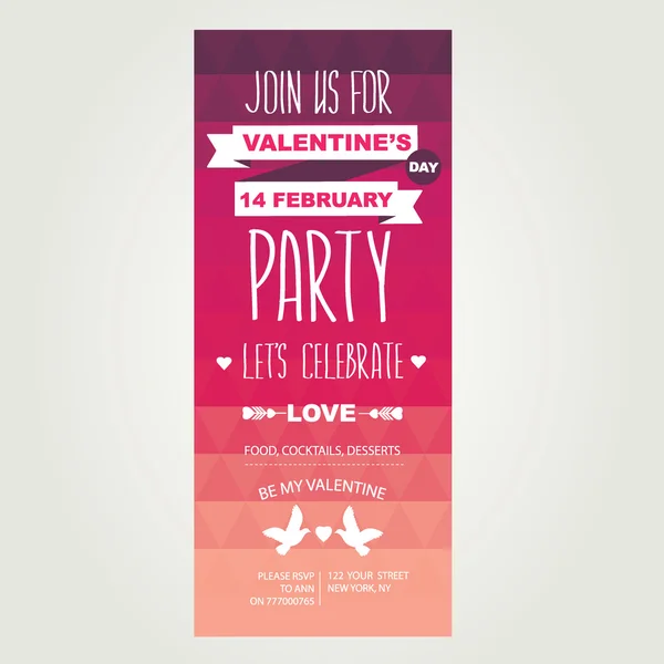 Invitation Saint-Valentin . — Image vectorielle