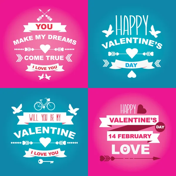 Valentine's Day poster. — Stock Vector