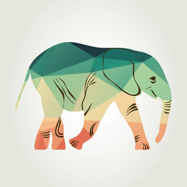 Elefante de dibujos animados. — Vector de stock