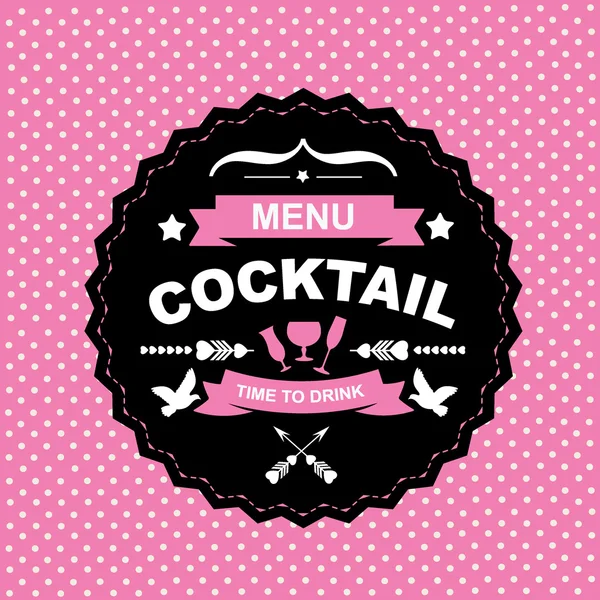 Menù bar cocktail, design del modello . — Vettoriale Stock