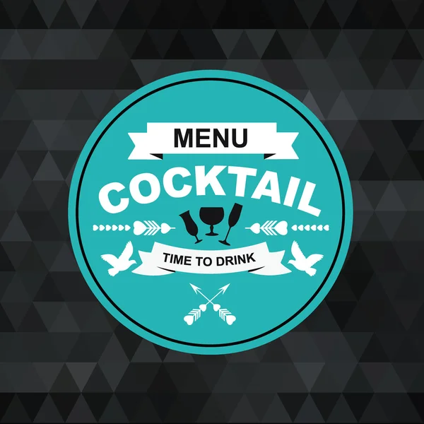 Cocktail bar menu, sjabloonontwerp. — Stockvector