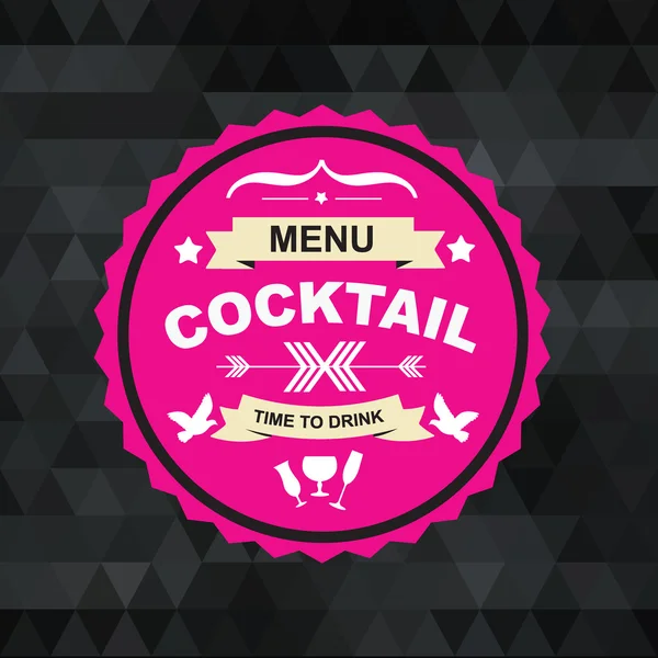 Cocktail bar menu, template design. — Stock Vector