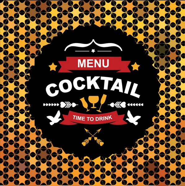 Menu bar à cocktails, conception de gabarits . — Image vectorielle