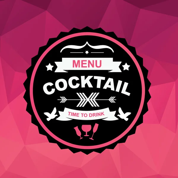 Menu bar à cocktails, conception de gabarits . — Image vectorielle