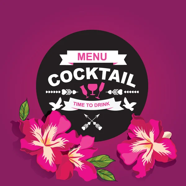 Cocktailbar-Menü, Vorlage-Design. — Stockvektor