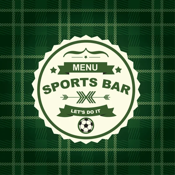 Sports bar menu, template design. — Stock Vector