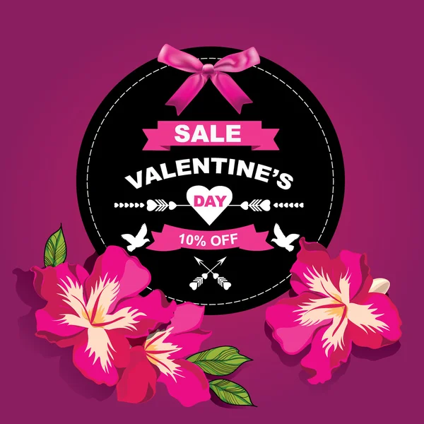 Poster Valentine's Sale. — Stock Vector