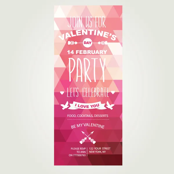 Invitation Saint-Valentin — Image vectorielle