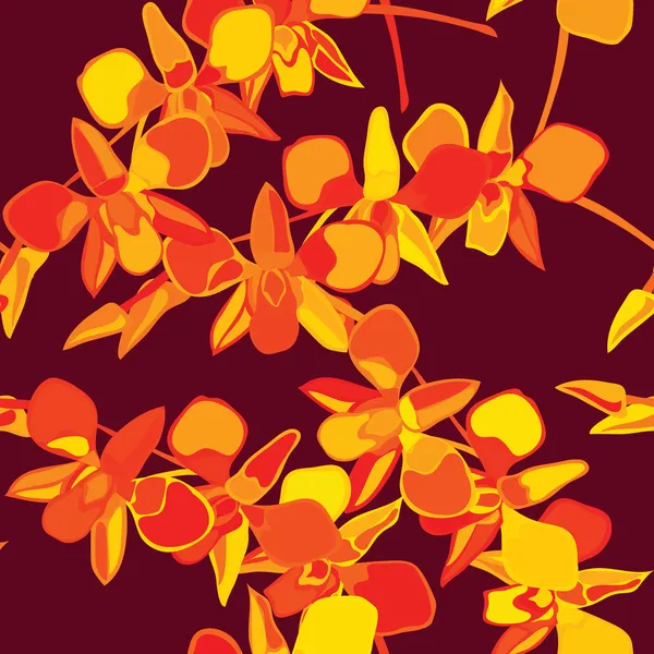 Patrón floral con hermosas flores — Vector de stock