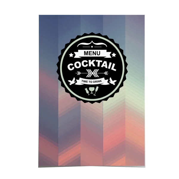 Cocktail bar menu, template design.Vector illustration. — Stock Vector