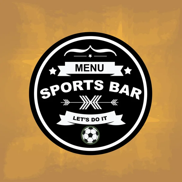 Menu de bar de esportes, design de modelo . — Vetor de Stock