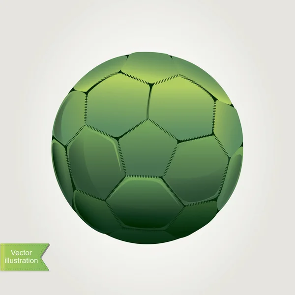 Balón de fútbol, aislado. Ilustración vectorial . — Vector de stock