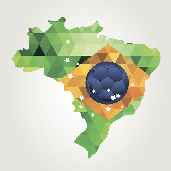 Jogo mundial de futebol de cartaz. Conceito de design brasil —  Vetores de Stock