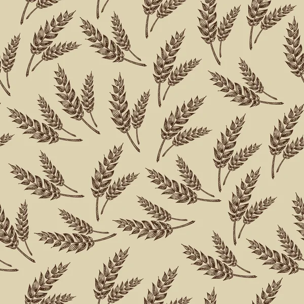 Seamless pattern wheats. Bakery design. — Stock Vector
