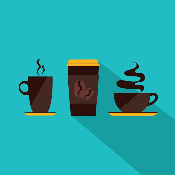 Het pictogrammenu van koffie. — Stockvector