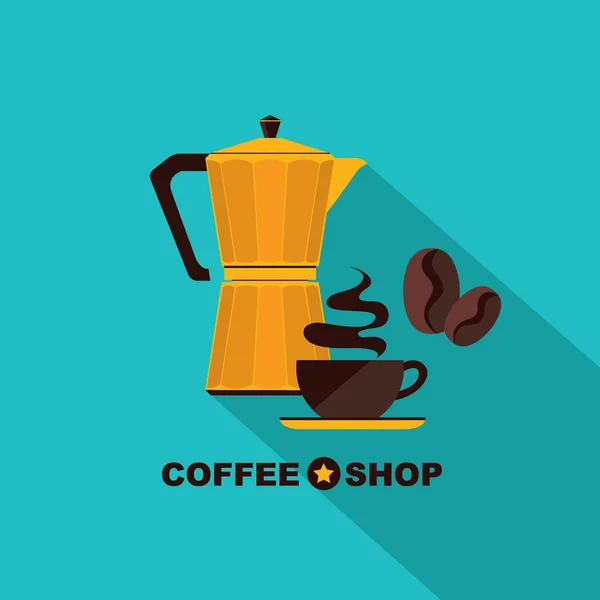 Het pictogrammenu van koffie. — Stockvector