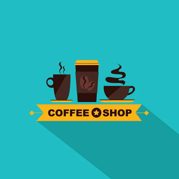 Menú icono café . — Vector de stock