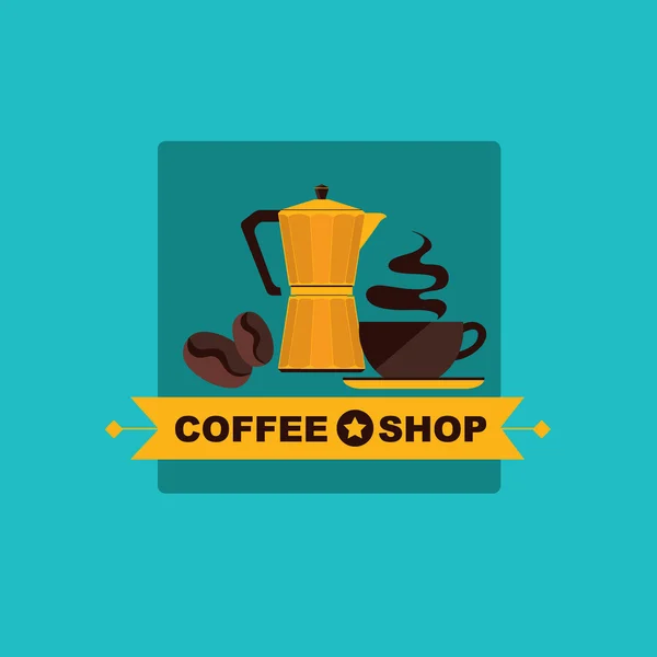 Het pictogrammenu van koffie. — Stockvector