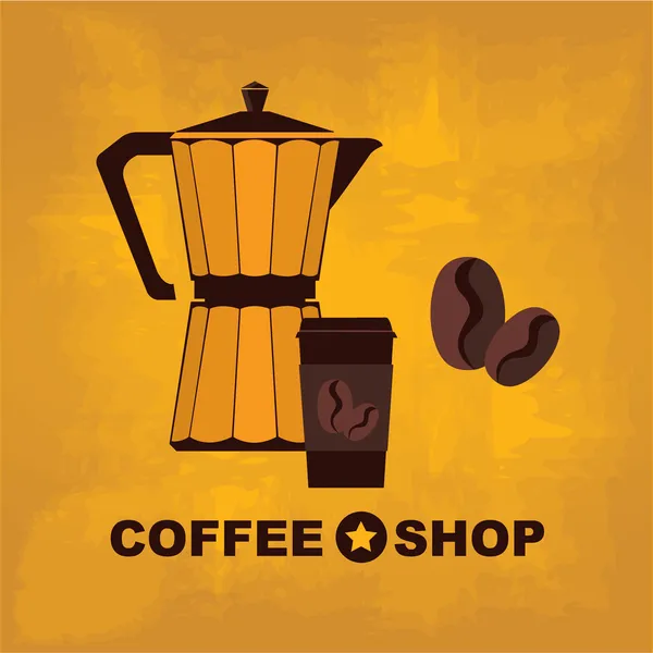 Kaffe ikonmenyn. — Stock vektor