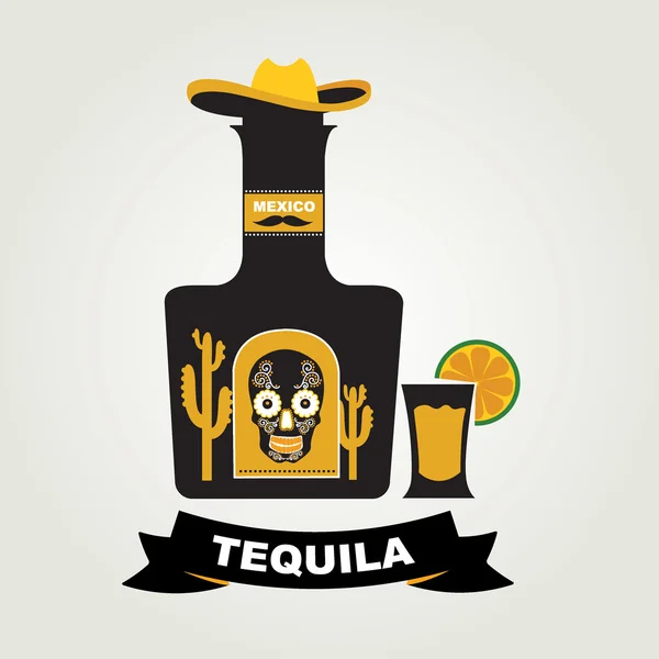 Tequila menyn design. — Stock vektor