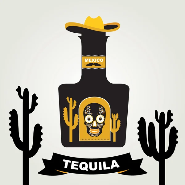 Diseño de menú de tequila . — Vector de stock