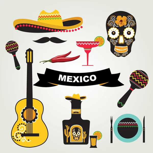 Mexikanska ikoner — Stock vektor
