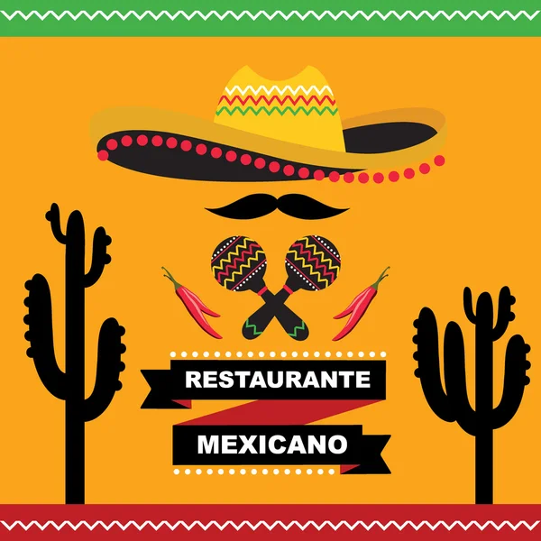 Mexicaanse menu café — Stockvector