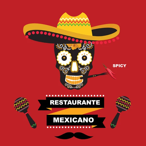 Mexicaanse menu café — Stockvector
