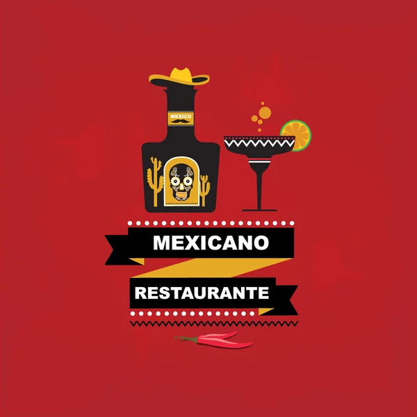 Menú de café mexicano — Vector de stock