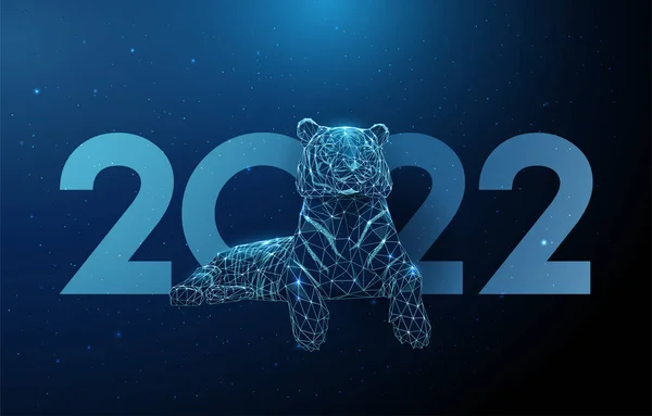Soyut düşük polyester kaplan ve 2022 numara.