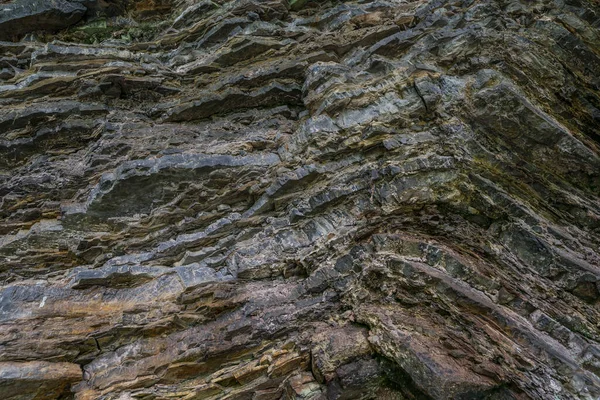 Granitfelswand Geologische Schichten Des Gebirgsgesteins — Stockfoto