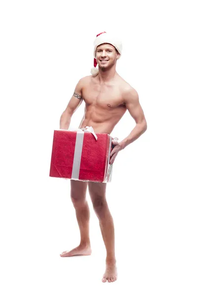 Sexy christmas man — Stock Photo, Image