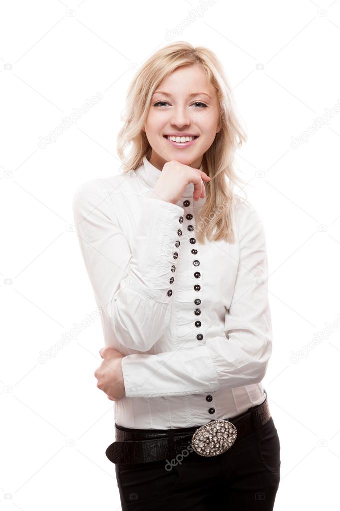 Young smiling business woman