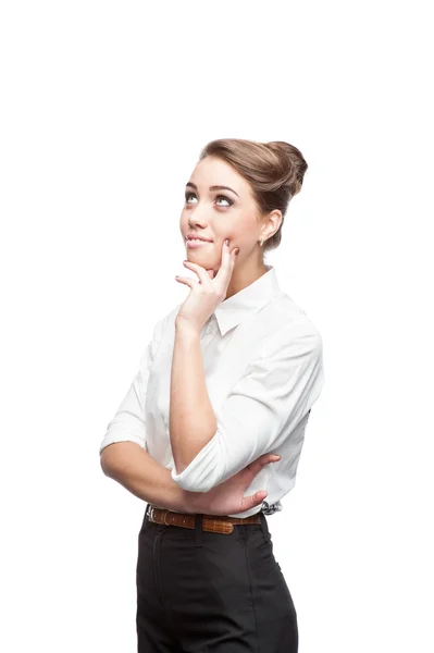 Young thoughtful business woman — Stock Photo, Image