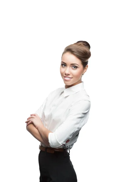 Joven mujer de negocios sonriente — Foto de Stock